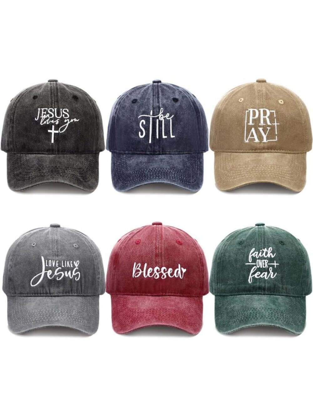 Bulk Christian Hats for Men & Women - 6/12 Pack, Stylish & Comfortable Headwear